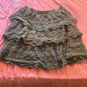 Olive Green Mini Skirt